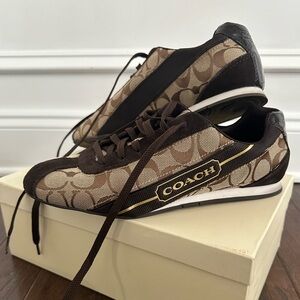 Coach Khaki/Chestnut Hilary Sneakers
